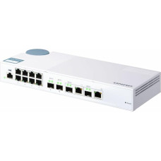 QNAP QSW-M408-2C Komutatorius su 8 gigabitiniais jungikliais + 2 kombinuotieji 10GbE SFP+/RJ45 + 2X 10GbE SFP+