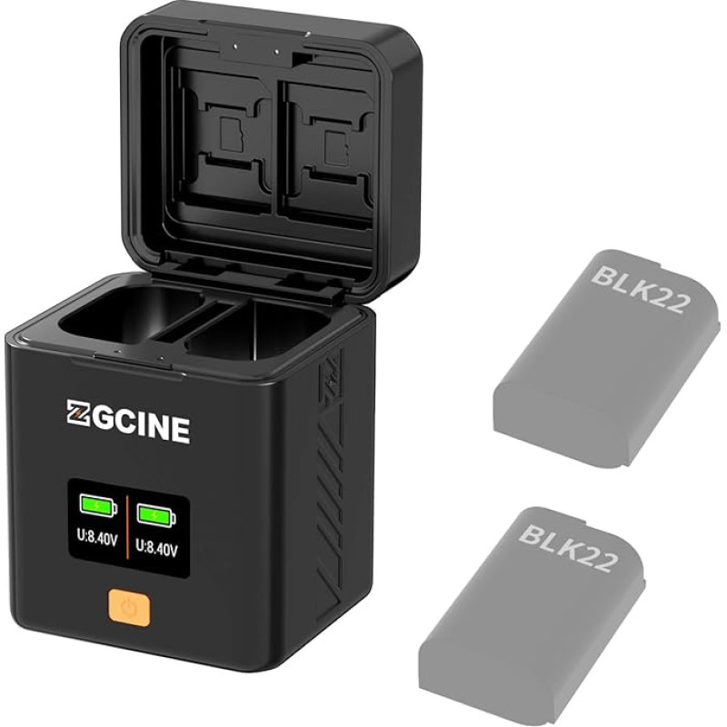 ZG CINE PS-BLK22 įkrovimo dėklas fotoaparato akumuliatoriaus įkrovimo dėžutė, skirta 