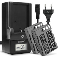 CELLONIC, fotoaparato baterija, suderinama su Nikon EN-EL3e, D90, D80, D700, D50, D200, D300 (7,4 V, 1600 mAh), 2 vnt. + įkroviklis