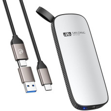 SAN ZANG MASTER External SSD Portable SSD Modern Minimalist Design & High Storage Capacity SSD Hard Drive External/Lightweight Aluminium Case/USB-C Compatible with PC/Laptop 512GB SSD