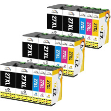 colorfly 27XL Ink Cartridges Compatible with 27 XL Multipack for Workforce WF-3620 WF-3640 WF-7710 WF-7720 WF-7620 WF-7610 WF-7715 WF-7110 WF-7210 (Pack of 15)