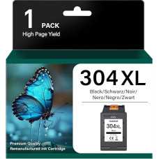 1 x 304 XL Ink Cartridge for HP 304 Printer Cartridges Black Compatible with HP 304 Black with Envy Envy 5030 5010 5020 DeskJet 3750 3760 2620 2600 3720