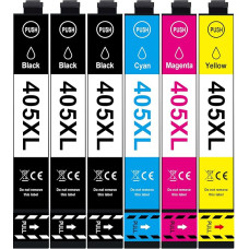 Yongairuink 405XL daugiapakopė EPN 405 XL spausdintuvo kasetė, suderinama su EPN Workforce Pro WF-3820 WF-3825 WF-4820 WF-4825 WF-4830 WF-4830 WF-7830 WF-7835 WF-7840 (3 juodos, 1 žydros, 1 purpurinės, 1 geltonos spalvos)