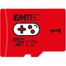 EMTEC MicroSDXC žaidimų kortelė 1TB UHS-I U3 V30 A2 Didelės spartos iki 100 Mbps, suderinama su 