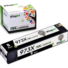 KINGJET 973X juodos spalvos spausdintuvo kasetės, skirtos HP 973X HP 973 rašalo kasetės, skirtos HP Pagewide Pro 477dw P57750dw P55250dw 452dw 477dwt 552dw 577dw 577z 477dn 452dwt (1 BK)