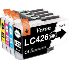 Veson LC426 Ink Cartridges Value Pack Compatible with Brother LC426 Cartridges LC426XL LC-426VAL LC426VAL for Brother MFC-J4335DW MFC-J4340DW MFC-J4540DW MFC-J4535DW (1 Black, 1 Cyan, 1 Magenta, 1