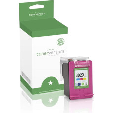 Rašalo kasetė, suderinama su HP 302 XL 302XL F6U67AE Color, skirta 