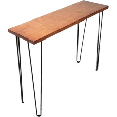 YCYRF Narrow Console Table, Wood, Hallway Table for Entrance Area, Hallway, Living Room, Hallway Table, Narrow with Adjustable Hairpin Legs (100 x 20 x 80 cm/39 x 31 x 8 inches)