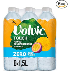 Volvic Touch Zero Mango Passion Fruit Flavour - natūralus mineralinis vanduo Volvic su Mango Passion Fruit Flavour - be cukraus, dirbtinių saldiklių ir konservantų - 6 x 1,5 l