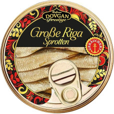 DOVGAN Prestige Rygos šprotai, rūkyti rapsų aliejuje, 160g