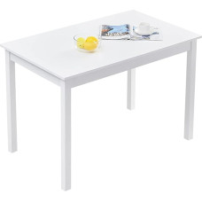 CLIPOP valgomojo stalas baltos spalvos stačiakampis virtuvės stalas