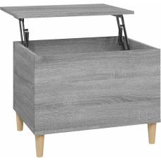 vidaXL Kavos staliukas Reguliuojamo aukščio svetainės staliukas Šoninis staliukas Sofos staliukas Arbatos staliukas Kavos staliukas Grey Sonoma 60 x 44,5 x 45 cm Medienos medžiaga
