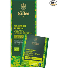 Eilles, Organic & Fairtrade Herbal Refresh Herbal Tea Economy Pack with 2 x 25 Pieces