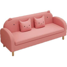 Sofa 2-4 asmenų maža sofa kėdė Nuimamas plaunamas flanelinis medinis rėmas, tinkamas mažam miegamajam kambariui