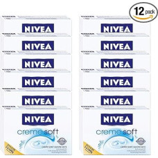 NIVEA Creme Soft Cream Soap, Pack of 12 (12 x 100 g) Hand Wash Gently Cleanses and Nourishes Your Skin, Hand Soap Protects Your Hands When Washing