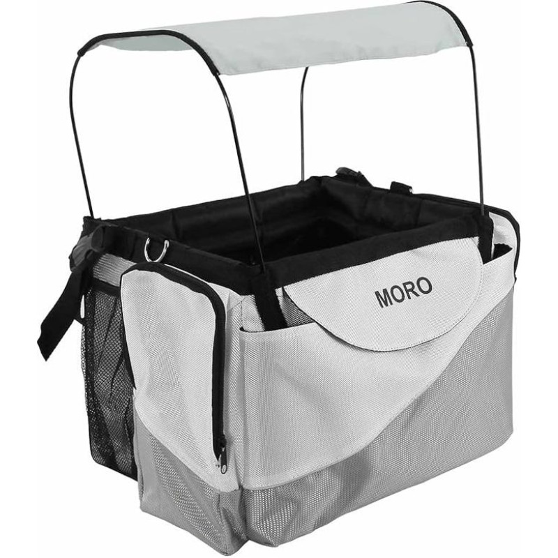 MORO Pet dviračių krepšys šunims, šuniukams, katėms, lauko kelionių krepšys, šunų voljeras su apsauga nuo saulės