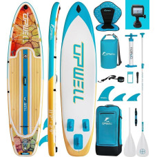 UPWELL 340 x 84 x 15 cm pripučiama plati plaukimo lenta su sėdyne, irklentės suaugusiems ir 2 žmonėms, Wing