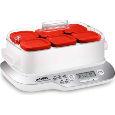 Seb Compact Multi-Delicate Yoghurt Maker 6 Pots White/Metal 6 pots - Red red/White