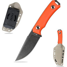 DC53 Plieninis lauko peilis fiksuoto ašmenų G10 rankena su Kydex dėklu Medžioklinis peilis vyrams EDC Camping Survival (juodas + oranžinis)