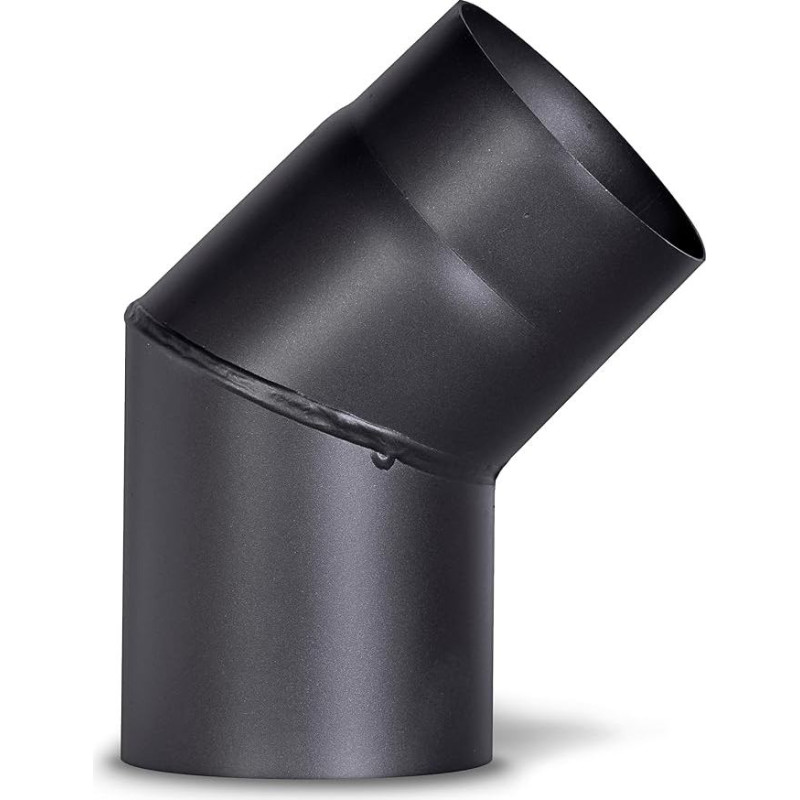 FIREFIX R120/B4O 2 mm storio plieninė dūmtraukio vamzdžio alkūnė 120 mm skersmens, skirta krosnims ir židiniams 