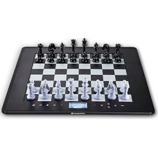 The King Competition M831 Chess Computer - Easy to Use, for the Whole Family & Chess Enthusiasts with Auto Adjustable Game Level; LED Train Indicator