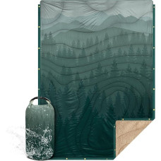 Lauko stovyklavimo antklodė, kelioninė antklodė, itin lengva pakuojama, stovyklavimo šilta antklodė, atspari vandeniui, skirta žygiams, kelionėms, hamakui, furgonui, lėktuvo antklodei, šilta Sherpa ir Ripstop, 200