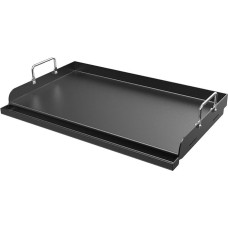 GFTIME Grill Plate 63.5 x 40.6 cm, Universal Plancha for Gas Grills and Charcoal Grills, Electric Grill, Universal Grill Pan Flat Top Plate, Non-Stick Coating, Large Rectangular Grill Plate