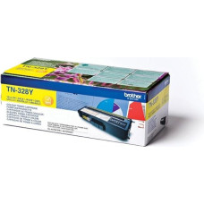 Brother TN328Y Toner Cartridge, Super High Yield, Yellow, Brother Genuine Supplies