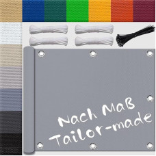 Saulės burės Vandeniui atsparus 4 x 3 m didelis mažas mini tentas audinys stačiakampio formos terasos balkono balkono dangos balkono terasos baseino stoglangis pilka spalva