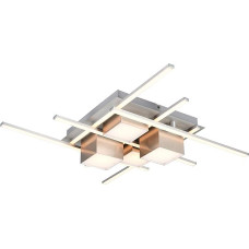 Trio Leuchten Roger 647810407 LED lubų šviestuvas Metalinis nikelio matinis Į komplektą įeina 35 vatų LED nuotolinio valdymo pultelis Dimmable Light Colour Adjustable Night Light