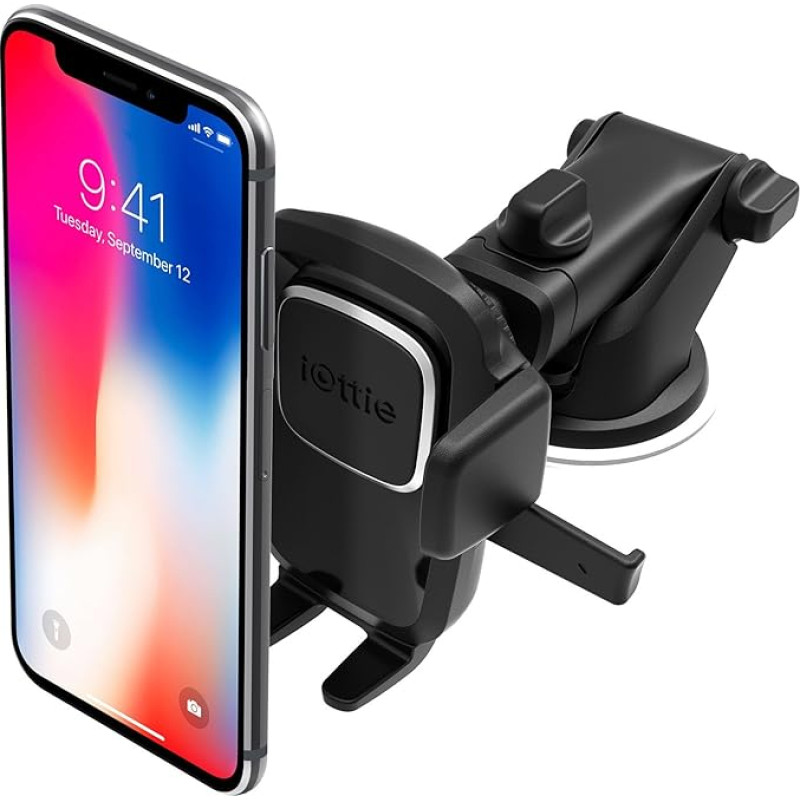 iOttie Easy One Touch 4Autohalterung für Armaturenbrett und Windschutzscheibe für iPhone XS Max R 8 Plus 10 W für Samsung Galaxy S10 E S9 S8 Plus Edge, Hinweis 9