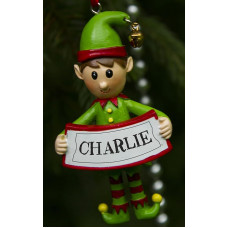 Boxer Gifts Charlie Elf Decoration, Ceramic, Multi-Colour, 8 x 4.5 x 2 cm