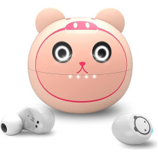 Children's Headphones Bluetooth 5.0 Girls Headphones Wireless with Mic 36H Playtime IPX5 Waterproof LED Display USB-C In-Ear Bluetooth Headphones for Smartphones