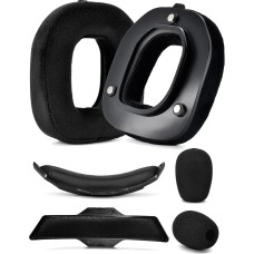 A50 Gen 3 Mod Kit - defean Replacement Ear Pads and Headband Compatible with Astro-A50 Gen 3 Headset, Ear Pads, High Density Noise Cancelling Foam, Extra Thickness (Black Velour)