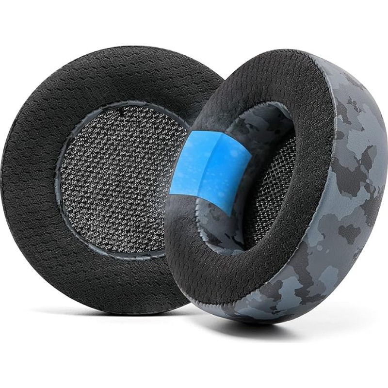 WC Freeze Virtuoso - Replacement Hybrid Fabric Ear Pads with Cooling Gel Compatible with Corsair Virtuoso RGB Wireless, Corsair Virtuoso RGB Wireless XT and Corsair Virtuoso Wireless SE | Black Camo