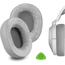 Geekria Comfort Hybrid Velour Replacement Ear Pads for Corsair HS55 HS55 PRO HS65 Headphones Ear Pads Headset Ear Pads Ear Pads Ear Cups Cover Repair Parts (Grey)