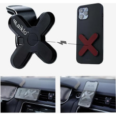 AIKLO Mobile Phone Holder Car Magnet + Grip | Universal Magnetic Mobile Phone Stand for iPhone or Other Smartphone | Car Accessories Interior Exclusive Compatibility with Aiklo Grip (Finger Holder)