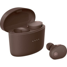 Yamaha TW-E5B True Wireless Earbuds - Earphones in Charging Case with True Sound, aptX Adaptive, Game Mode, Ambient Sound, Listening Care and Built-in Microphone - In Brown