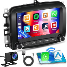 Inefala Android 13 2GB/64GB Car Radio GPS Navigation for Fiat 500L 2013-2019 Radio Wireless Carplay Android Car, 7 Inch Touchscreen, GPS Navigation, WiFi, BT, USB, FM RDS, EQ, MIC, Rear View Camera