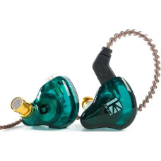 KEEPHiFi KBEAR KS2 Wired Headphones, 1BA + 1DD, 10mm Composite Membrane Units in Ear Monitors, 6N OFC Headphones, Detachable Cables, Noise Isolating Earbuds (No Microphone, Dark Green)