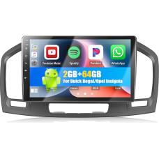 2G + 64G CAMECHO Android 13 Car Radio for Opel Insignia/Buick Regal 2009-2013, Car Radio with Navigation Carplay Android Car, 9 Inch Car Radio Touch Display with Bluetooth WiFi RDS Mirror Link +