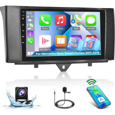 [2+64G] for Mercedes Benz Smart Fortwo 2011-2015 Upgrade DSP Audio - 9 Inch Touchscreen Android 13 Car Radio - Wireless Carplay & Android Car, GPS, WiFi, Mirror Link, SWC + Reversing Camera