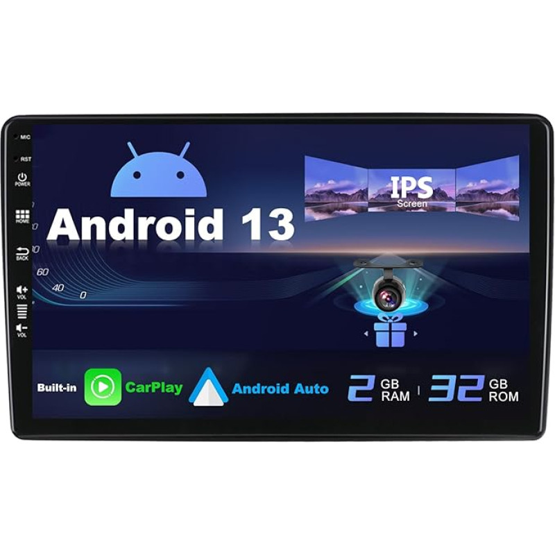 SXAUTO Android 13 IPS Car Radio Suitable for Renault Dacia Duster Arkana (2015-2018) - Built-in Carplay/Android Car - Reversing Camera Free - 2G + 32G - Steering Wheel Control DAB Fast Boot -2 DIN 9