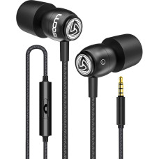 LUDOS Clamour In-Ear Headphones - Wired Earphones with Microphone and Bass, Premium Audio Quality, Memory Foam, Reinforced Cable, Headphones with Volume Control for iPhone, Apple, iPad