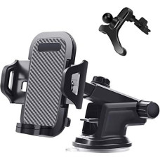 Access4us Universal Car Mount Rotatable 2 in 1 ● Air Vent & Dashboard Mount ● 360° Rotatable ● Ergonomic Design ● Durable ABS & Silicone ● Glossy Black