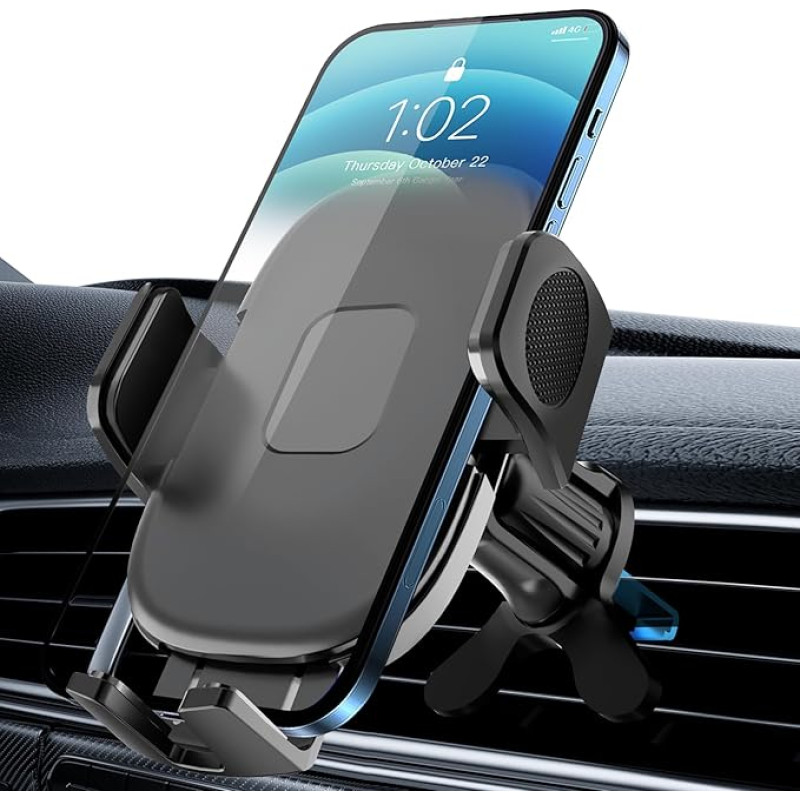 Besank Car Air Vent Phone Holder, 2023 Upgraded Built in Metal Hook Clip], Compatible with iPhone 14 and More Smartphones