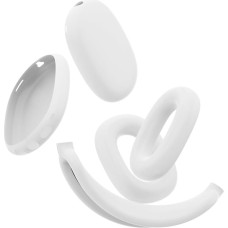 YEEKUK Case Compatible with AirPods Max, Full Cover for AirPods Max, Overhead Cover + Ear Cup Cover + Ear Pad Cover (White)