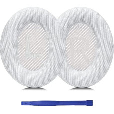 Aiivioll QC45 Replacement Ear Pads Ear Pads for Bose QC45 Wireless Headphones, Soft Leather, High Density Foam Ear Pad Repair Part (White)