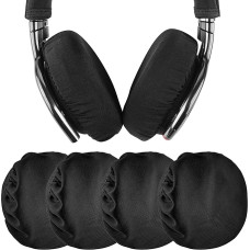 HoneTeek Headphone Ear Pads Flexible Fabric Stretchy 2 Pairs Washable Headset Ear Pads Fits Most On-Ear Headphones 8-11cm Ear Cup Protector Headset