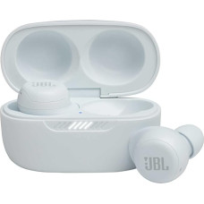 JBL Live Free NC+ - True In-Ear Noise Cancelling Bluetooth Headphones with Active Noise Cancelling, Microphone, Up to 21H Battery, Wireless Charging (White), Small